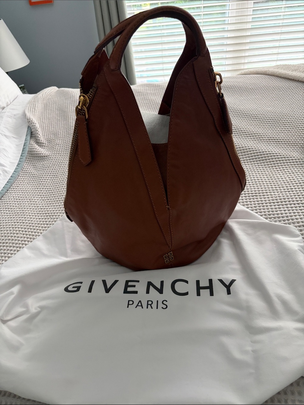 Givenchy Chestnut Brown Leather Tinhan Hobo